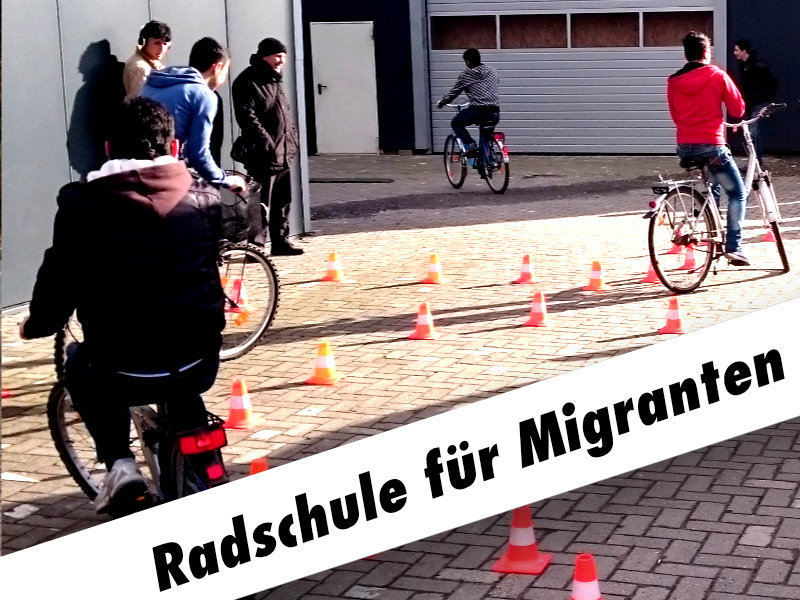 Radfahrschule für Migranten